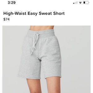 ALO Grey High Waist sweat short NWT